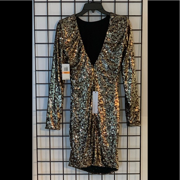 2X “HOST PICK” Dress The Population Sequined Animal Print Dress - Picture 6 of 8